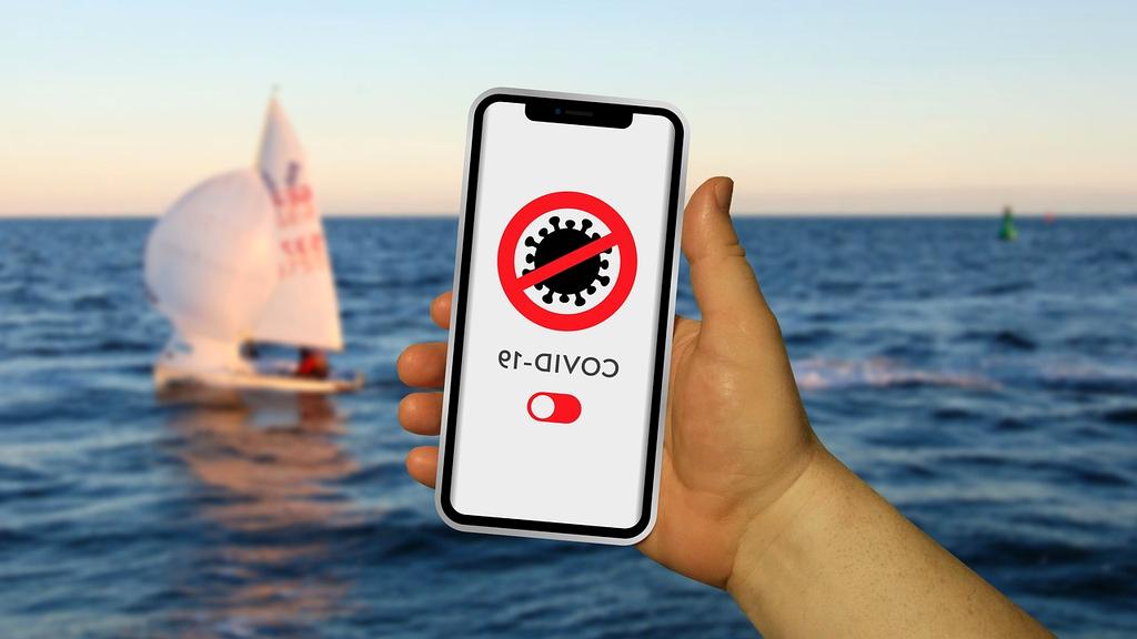 Traveler using a mobile app for translation in a busy market